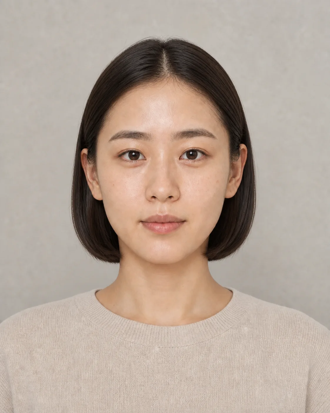 The same person with a chin-length bob