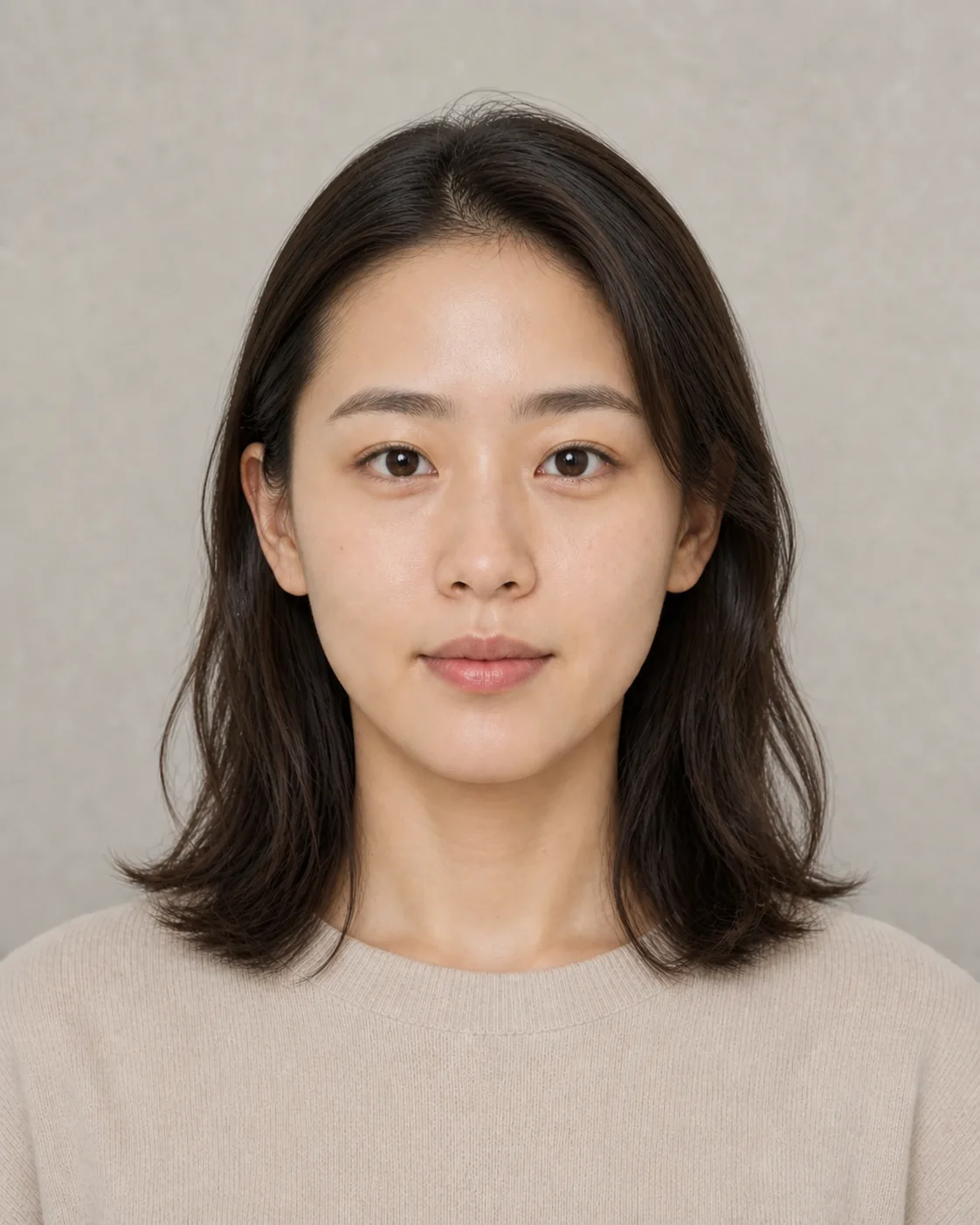 The same person with soft shoulder-length waves